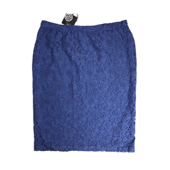 Bobeau Floral Lace Pencil Skirt Size XL - Picture 3 of 8